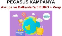 Pegasus Havayolları Yurt dışı Biletlerİ 5 Euro + Vergilerle