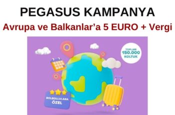 Pegasus Havayolları Yurt dışı Biletlerİ 5 Euro + Vergilerle