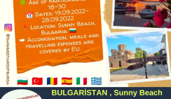 Bulgaristan 8 Günlük Gençlik Değişimi Projesi