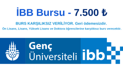 İBB Bursu 7.500 TL İBB Bursu 7.500 TL