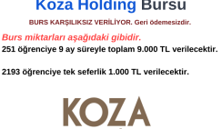 KOZA Holding Burs Başvurusu