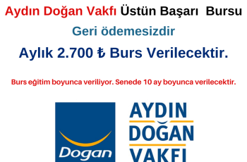 Aydın Doğan Vakfı Üstün Başarı Bursu 2022