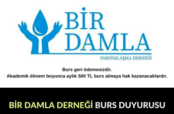Bir Damla Derneği Burs Başvurusu