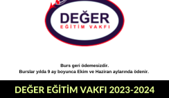 Değer Eğitim Vakfı Burs Başvuru 2023-2024 Değer Eğitim Vakfı Burs Başvuru 2023-2024