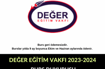Değer Eğitim Vakfı Burs Başvuru 2023-2024 Değer Eğitim Vakfı Burs Başvuru 2023-2024