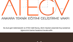 ATEG Vakfı Burs Duyurusu ATEG Vakfı Burs Duyurusu