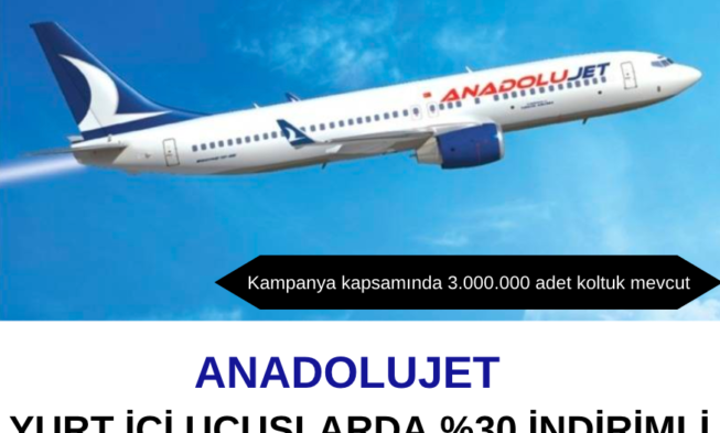 AnadoluJet Yurt İçi %30 İndirimli Sonbahar – Kış Fırsatı img