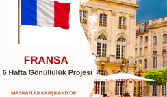 Fransa , Chaligny 6 Hafta Gönüllülük Projesi