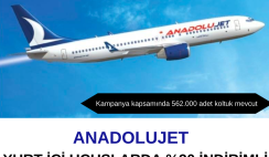 AnadoluJet Yurt İçi Kasım Ayında %30 İndirimli AnadoluJet Yurt İçi Kasım Ayında %30 İndirimli
