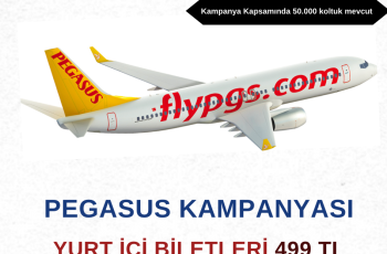 Pegasus Yurt içi Bilet Kampanyası : 499 TL Pegasus Yurt içi Bilet Kampanyası : 499 TL