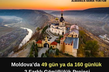 Moldova’da 49 gün ya da 160 günlük 2 Farklı Gönüllülük Projesi Moldova’da 49 gün ya da 160 günlük 2 Farklı Gönüllülük Projesi