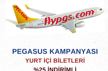 Pegasus : Yurt içi %25 indirimli Bilet Kampanyası