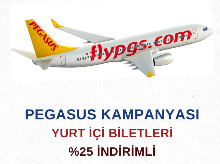 Pegasus : Yurt içi %25 indirimli Bilet Kampanyası