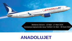 AnadoluJet : 299 TL Bilet Kampanyası AnadoluJet : 299 TL Bilet Kampanyası