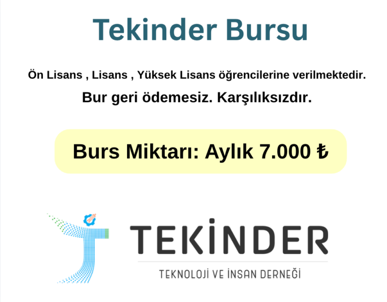 Tekinder Burs Başvurusu