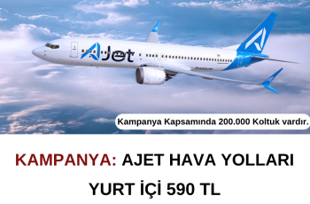 AJet Kampanya : Yurt içi 590 TL AJet Kampanya : Yurt içi 590 TL