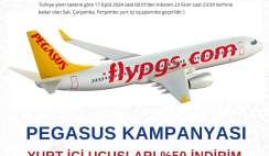 Kampanya: Pegasus Yurt içi uçuşları %50 indirim Kampanya: Pegasus Yurt içi uçuşları %50 indirim
