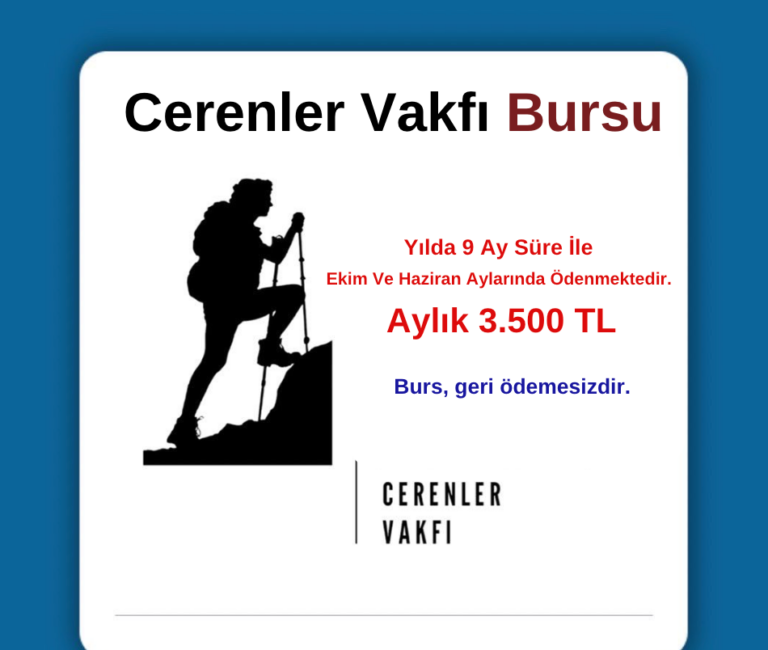 Cerenler Vakfı Burs Duyurusu