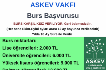 ASKEV Burs Duyurusu ASKEV Burs Duyurusu