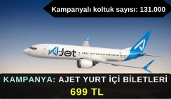 AJet Havayolları : 699 TL Yurt içi Bilet Kampanyası AJet Havayolları : 699 TL Yurt içi Bilet Kampanyası