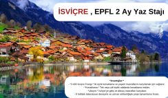 İsviçre , EPFL Yaz Stajı 2025-2026 İsviçre , EPFL Yaz Stajı 2025-2026