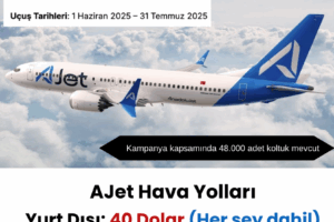 AJet Kampanya : Yurt Dışı Her Şey Dahil 40 Dolar