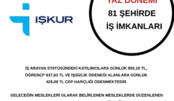 İŞKUR: Yaz Dönemi: 81 İl Günlük 1000 TL İş İmkanları