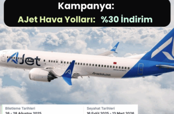 AJet Yurt İçi %30 İndirim Kampanyası