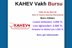 KAHEV – Eğitim Burs Duyurusu