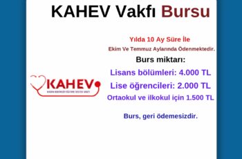 KAHEV – Eğitim Burs Duyurusu
