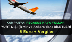 Pegasus: İzmir ve Ankara Çıkışlı Yurt Dışı Uçuşlarda 5€ + Vergiler Pegasus: İzmir ve Ankara Çıkışlı Yurt Dışı Uçuşlarda 5€ + Vergiler