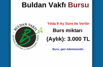 Buldan Vakfı Burs Duyurusu