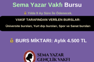 Sema Yazar Vakfı Burs Duyurusu