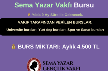 Sema Yazar Vakfı Burs Duyurusu