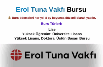 Erol Tuna Vakfı Burs Duyurusu