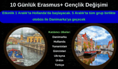 Danimarka ve Hollanda’da 10 Gün Erasmus+ Gençlik Değişimi