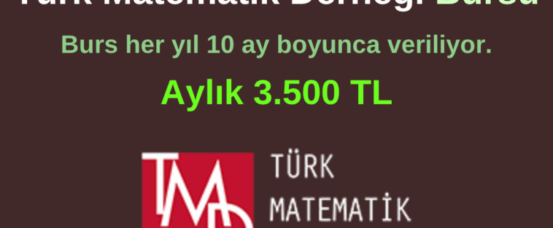 Türk Matematik Derneği Burs Duyurusu