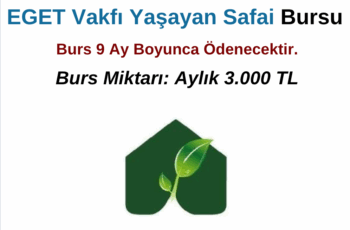 EGET Vakfı Yaşayan Safai Burs Duyurusu