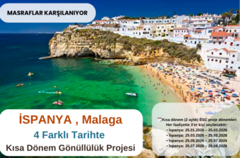 İspanya , Malaga Kısa Dönem 4 Farklı Gönüllülük Projesi