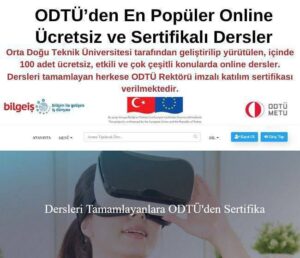 ODTÜ : En Popüler Online Ücretsiz ve Sertifikalı Dersler