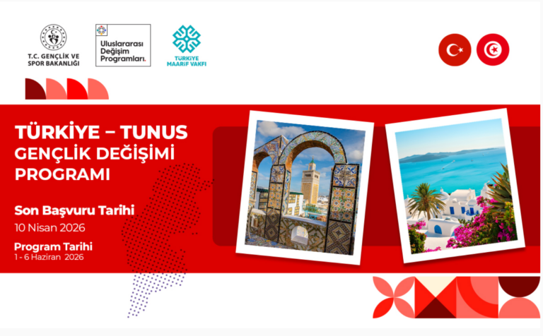 Türkiye – Tunus : 6 Gün Gençlik Değişimi Programı