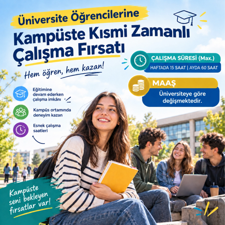 Üniversite Öğrencilerine Kampüste Kısmi Zamanlı Çalışma Fırsatı