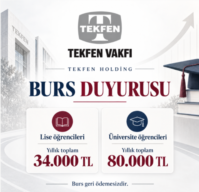 Tekfen Holding/Vakfı Burs Duyurusu