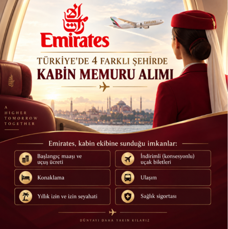 Emirates Havayolu şirketi Türkiye’de Kabin Memur Alımı