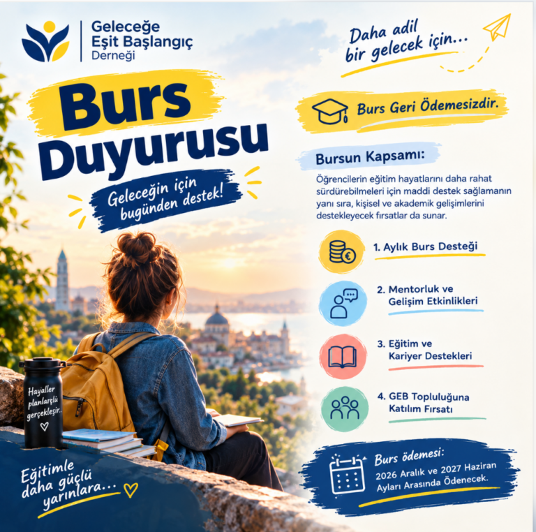 Geleceğe Eşit Başlangıç Derneği Burs Duyurusu