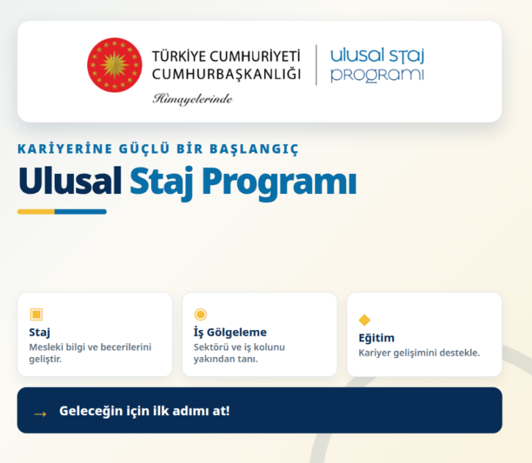 Ulusal Staj Programı 2027 Başvuruları Başladı